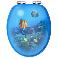 Toiletbrillen met soft-close deksel 2 st diepzee MDF 5