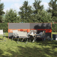 Windscherm camping waterdicht 344x120 cm grijs en oranje 3