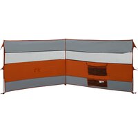 Windscherm camping waterdicht 340x130 cm grijs en oranje 6