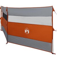 Windscherm camping waterdicht 508x130 cm grijs en oranje 5