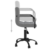 Kantoorstoel draaibaar fluweel donkergrijs 6