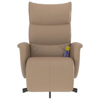 Massagestoel verstelbaar met voetensteun kunstleer cappuccino 3