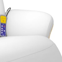 Massagestoel verstelbaar met voetensteun kunstleer wit 8