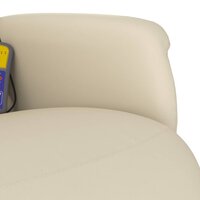 Massagestoel verstelbaar met voetensteun kunstleer cr&egrave;mekleurig 8