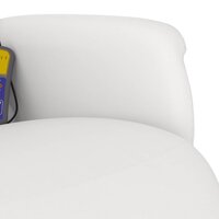 Massagestoel verstelbaar met voetensteun kunstleer wit 8