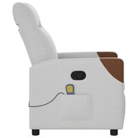 Massagestoel verstelbaar stof wolk grijs 4