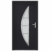 Voordeur 88x200 cm PVC antracietkleurig 3