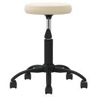 Bureaustoel cr&egrave;mekleurig fluweel 4