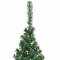 Kunstkerstboom met standaard half 210 cm PVC groen 6