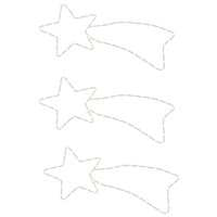 Kerstfiguren sterren met 48 LED&amp;apos;s 3 st 65x28 cm warmwit 3