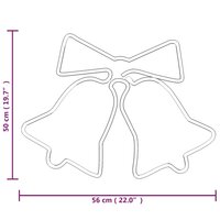 Kerstfiguren klokken met 72 LED&amp;apos;s 2 st 50x56 cm 6