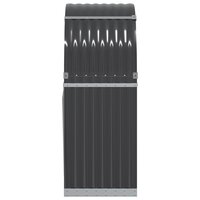 Haardhoutopslag 80x45x120 cm gegalvaniseerd staal antraciet 5