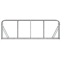 Haardhoutopslag 300x45x100 cm gegalvaniseerd staal bruin 4