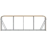 Haardhoutopslag 300x45x100 cm gegalvaniseerd staal houtlook 4