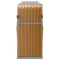 Haardhoutopslag 300x45x100 cm gegalvaniseerd staal houtlook 5