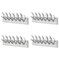 Kapstokken 4 st aluminium zilverkleurig 2