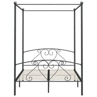 Hemelbedframe metaal grijs 160x200 cm  3