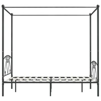 Hemelbedframe metaal grijs 160x200 cm  4