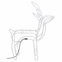 Kerstfiguur rendier koudwit 76x42x87 cm 5