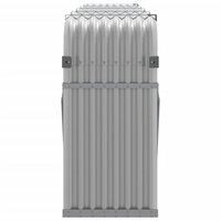 Haardhoutopslag 300x45x100 cm gegalvaniseerd staal lichtgrijs 5