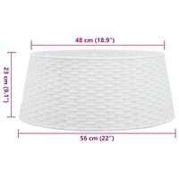 Kerstboomrok &Oslash;56x23 cm kunststof wit 9