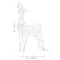 Kerstversiering rendierfamilie 160 LED&amp;apos;s warmwit acryl 9