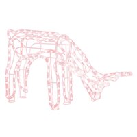 Kerstfiguur rendier warmwit 73x31x45 cm 2