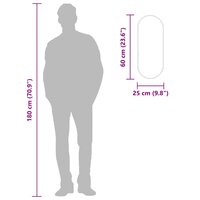 Wandspiegel 60x25 cm ovaal goudkleurig 7