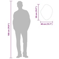 Wandspiegel 50x40 cm zwart 7