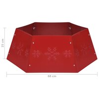 Kerstboomrok &Oslash;68x25 cm rood 7