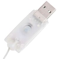 Decoratieve sneeuwpop LED 180 cm luxe stof 7