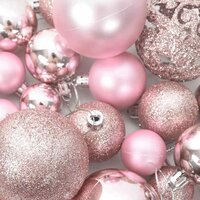 100-delige Kerstballenset roze 5