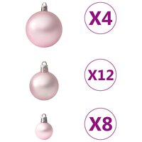 100-delige Kerstballenset roze 8