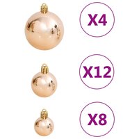 111-delige Kerstballenset polystyreen ros&eacute;goud 7