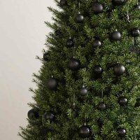 111-delige Kerstballenset polystyreen zwart 2