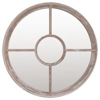 Tuinspiegel rond 40x4 cm ijzer zandkleurig 2