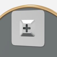 Wandspiegel rond &Oslash;20 cm goudkleurig 5