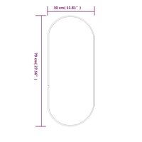 Wandspiegel 70x30 cm ovaal zilverkleurig 6