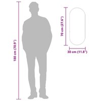 Wandspiegel 70x30 cm ovaal zilverkleurig 7