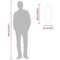 Wandspiegel 60x25 cm zilverkleurig 7