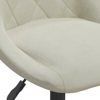 Eetkamerstoel fluweel cr&egrave;mekleurig 7