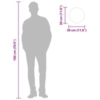 Wandspiegel rond &Oslash;30 cm zilverkleurig 7