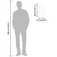 Wandspiegel 40x15 cm ovaal zwart 7