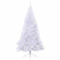 Kunstkerstboom met standaard half 210 cm PVC groen 2