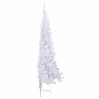Kunstkerstboom met standaard half 210 cm PVC groen 4