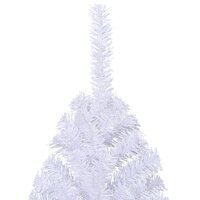 Kunstkerstboom met standaard half 210 cm PVC groen 5