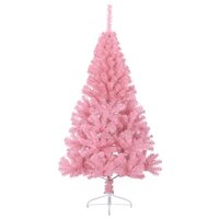 Kunstkerstboom met standaard half 120 cm PVC roze 3