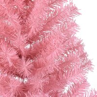 Kunstkerstboom met standaard half 120 cm PVC roze 6