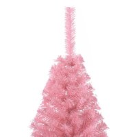 Kunstkerstboom met standaard half 150 cm PVC roze 5