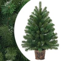 Kunstkerstboom met standaard Groen 75 cm PVC, PE en staal 2